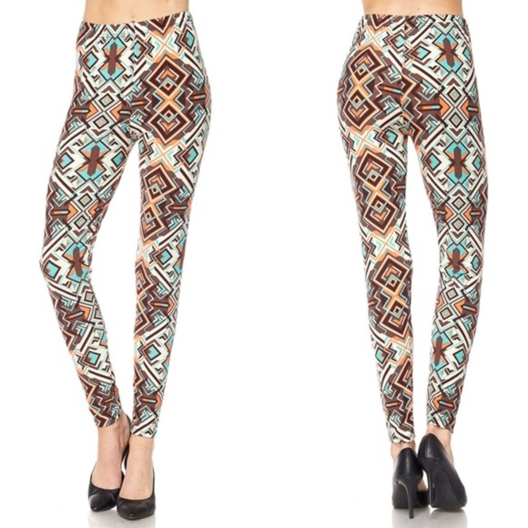 Plus Size Multi Pattern Leggings - Picture 1 of 2